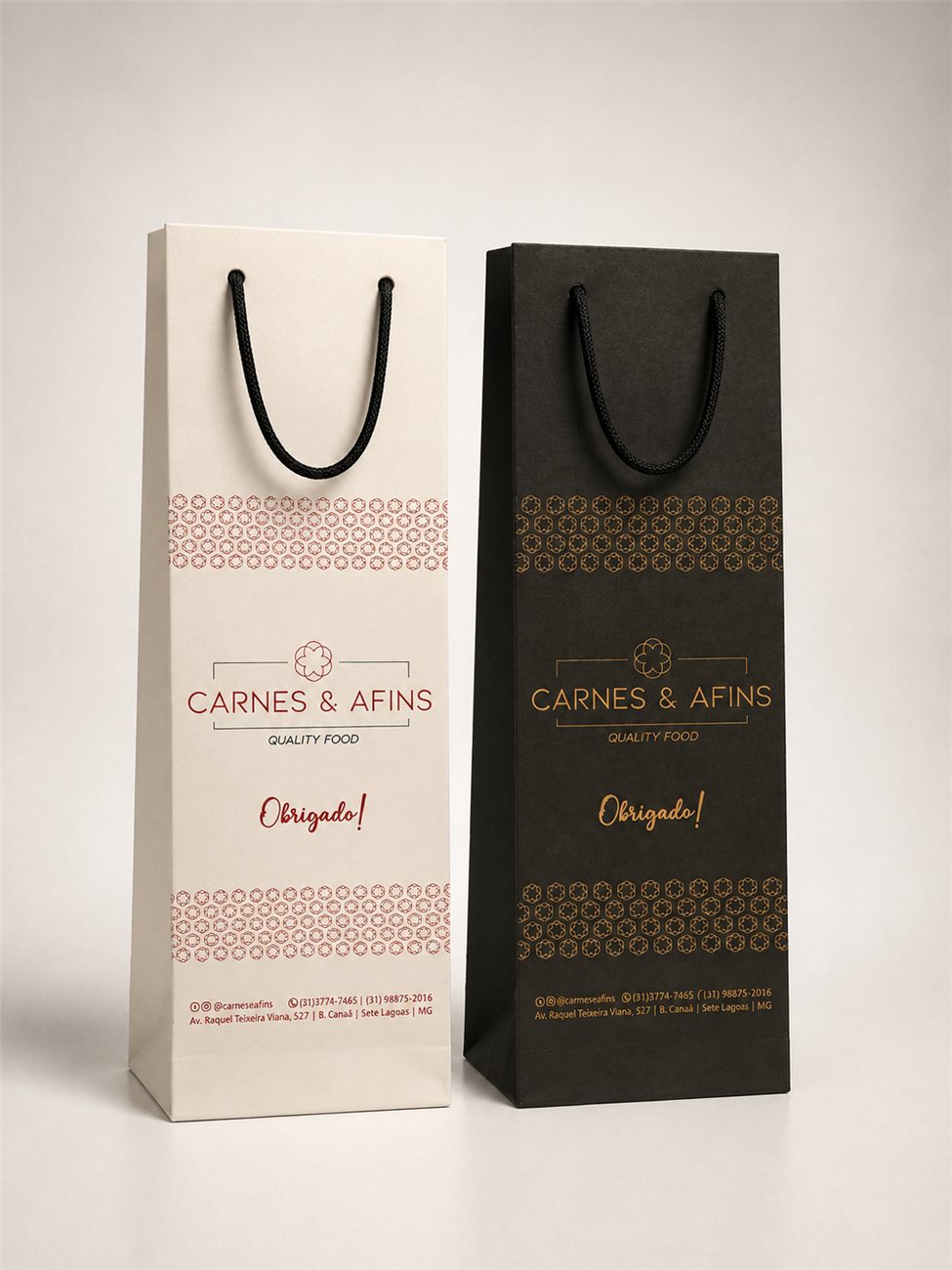 Sacolas personalizadas — Carnes & Afins
