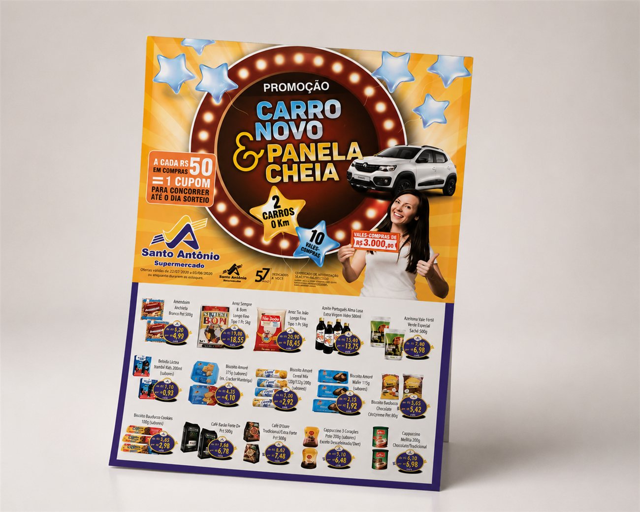 Folheto promocional personalizado — Santo Antônio Supermercado
