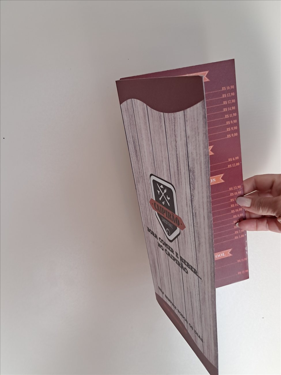 Cardápio personalizado — Caipirão